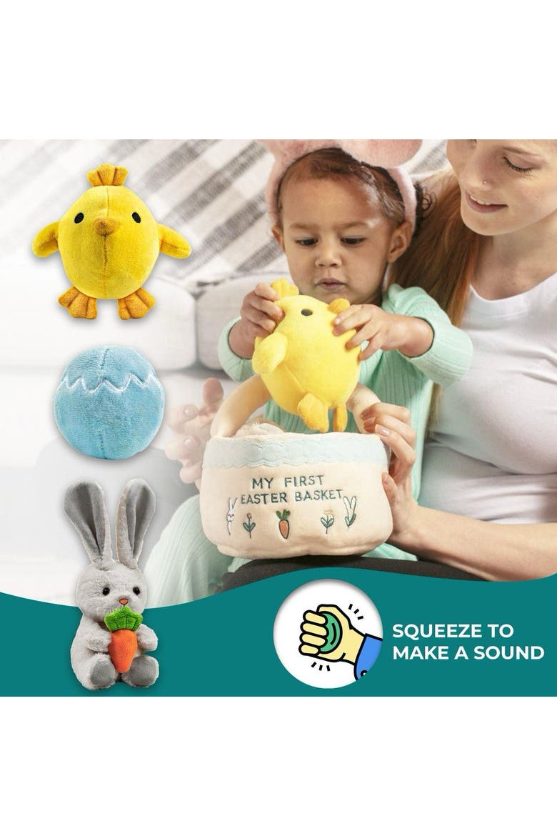 Easter Plush Baby Playset with Basket and Bunny, Alternate, color, Multicolor