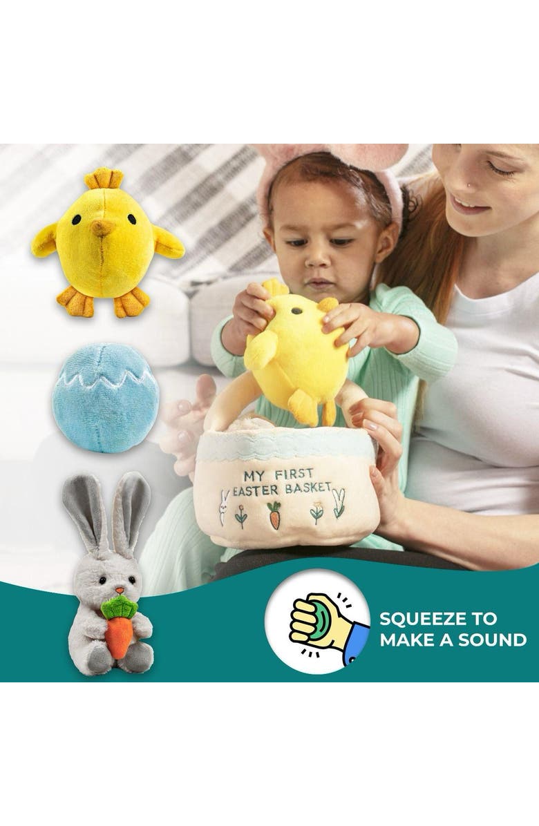 Sperric Easter Plush Baby Playset with Basket and Bunny, Alternate, color, Multicolor