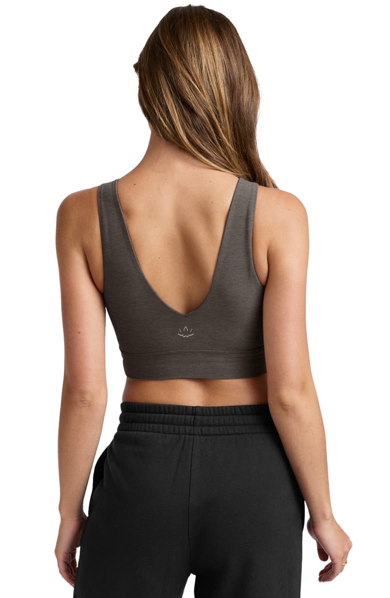 Beyond Yoga Space Dye Longline Sports Bra, Alternate, color, True Gray Heather