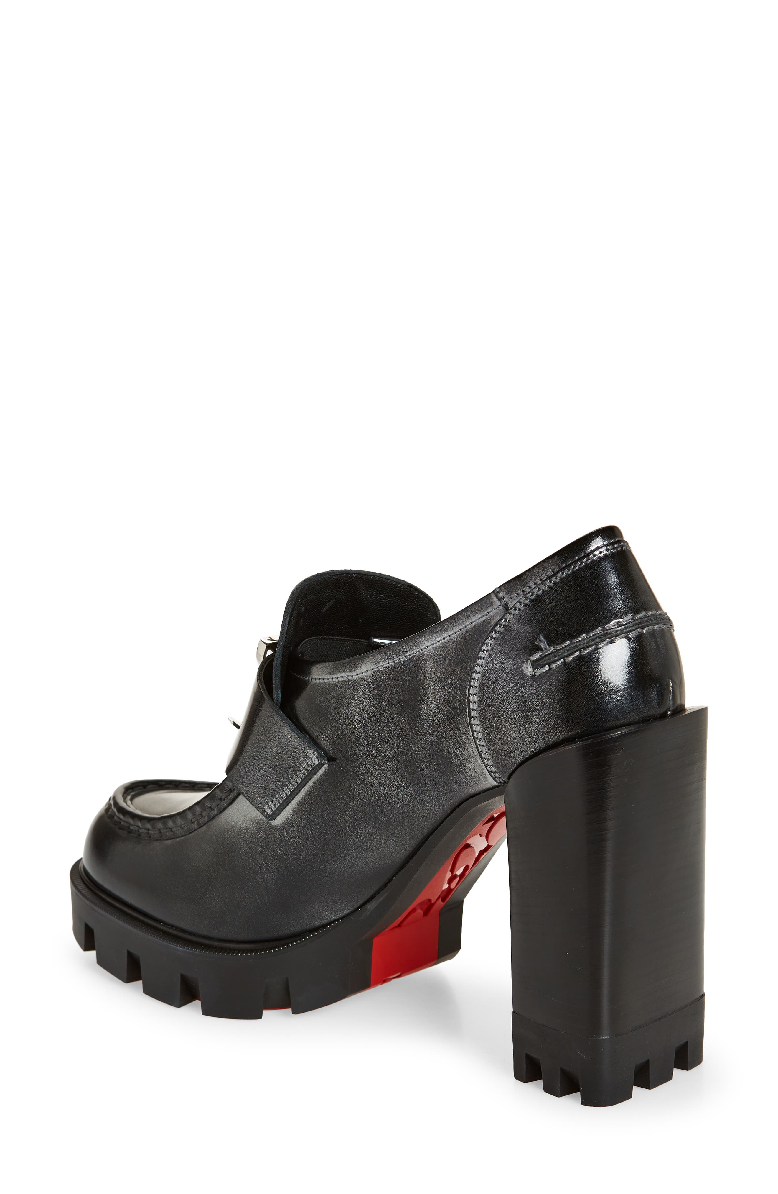 Alta Platform Loafer Pump, Alternate, color, SILVER BLACK/ LIN BK/ BK LUC