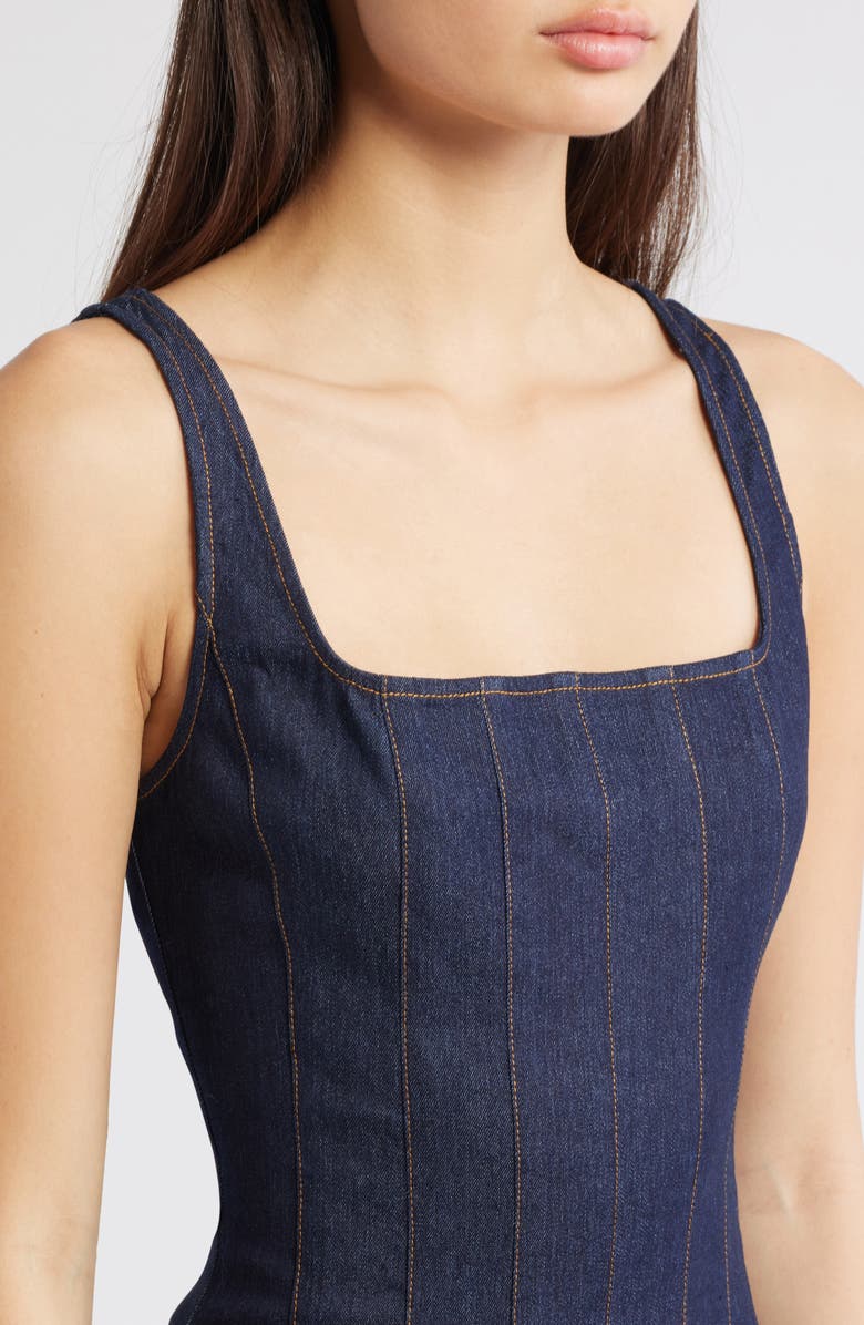 FREEMARKET Sleeveless Denim Maxi Dress, Alternate, color, Denim