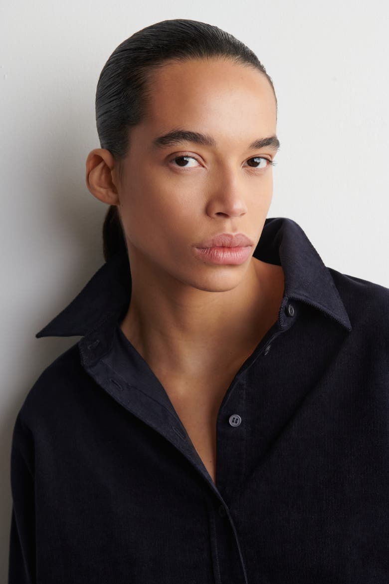 Corduroy Shirt, Alternate, color, NAVY