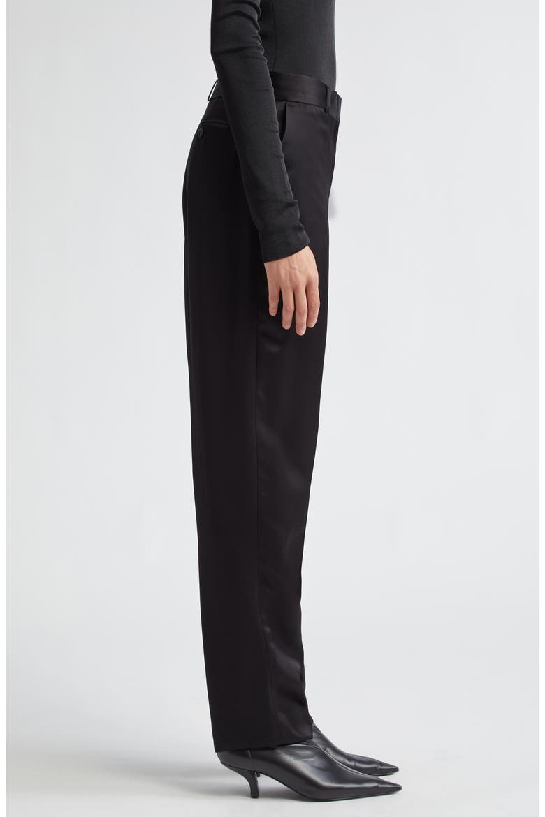 Satin Trousers, Alternate, color, BLACK