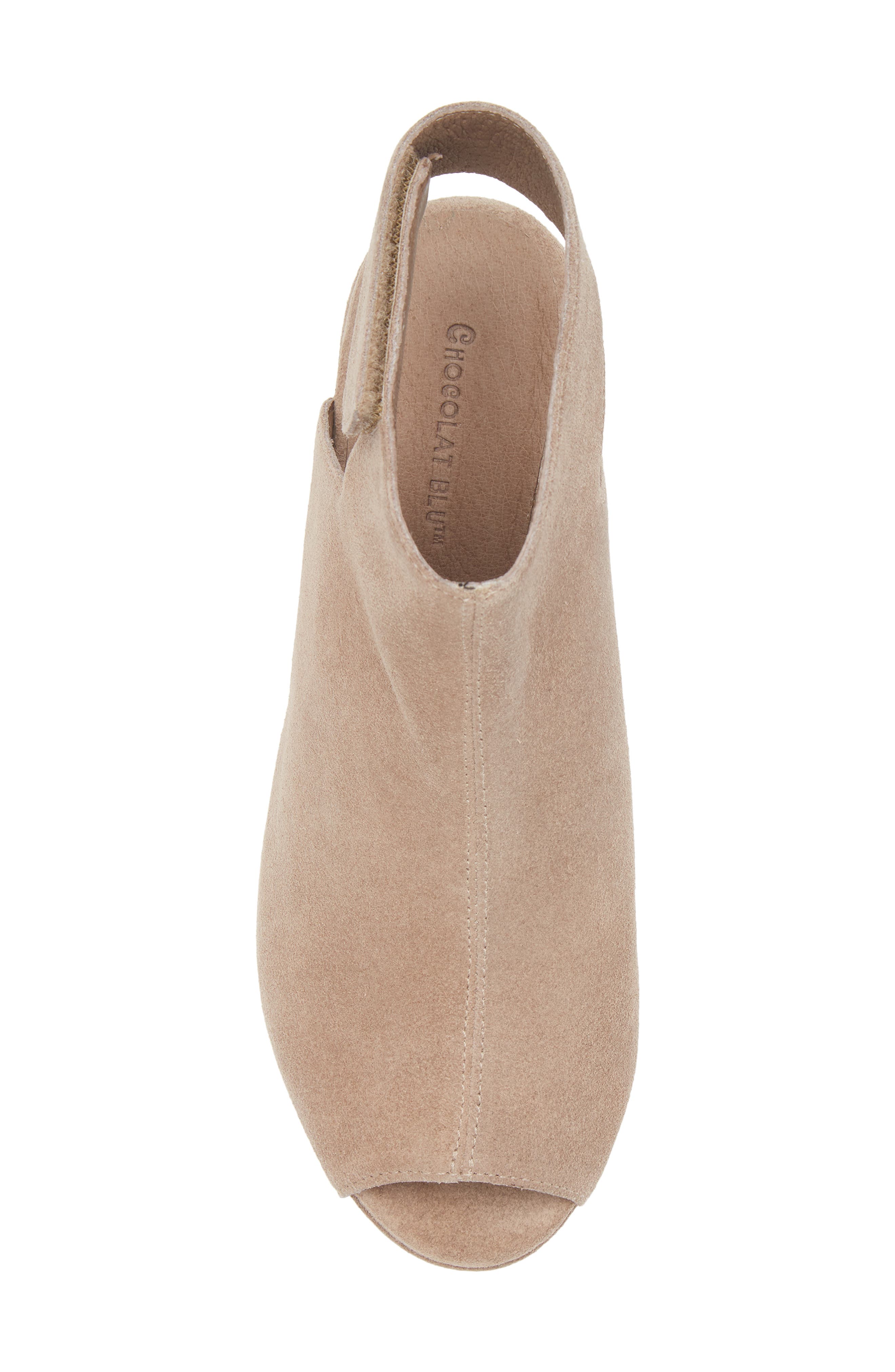 Cutout Wedge Sandal, Alternate, color, LATTE SUED