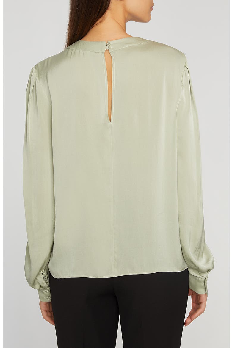 The Bethany Stretch Silk Blouse, Alternate, color, SILVER SPRUCE