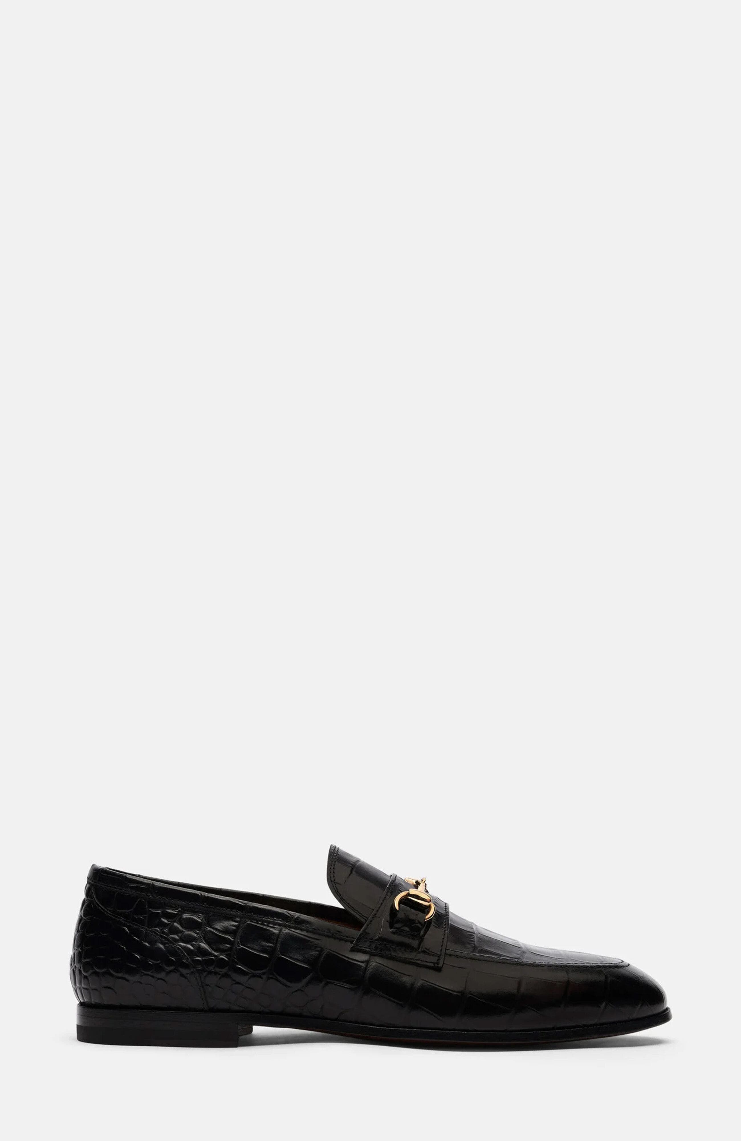 Alessandro Loafers, Alternate, color, Black - Croco-Printed Calf