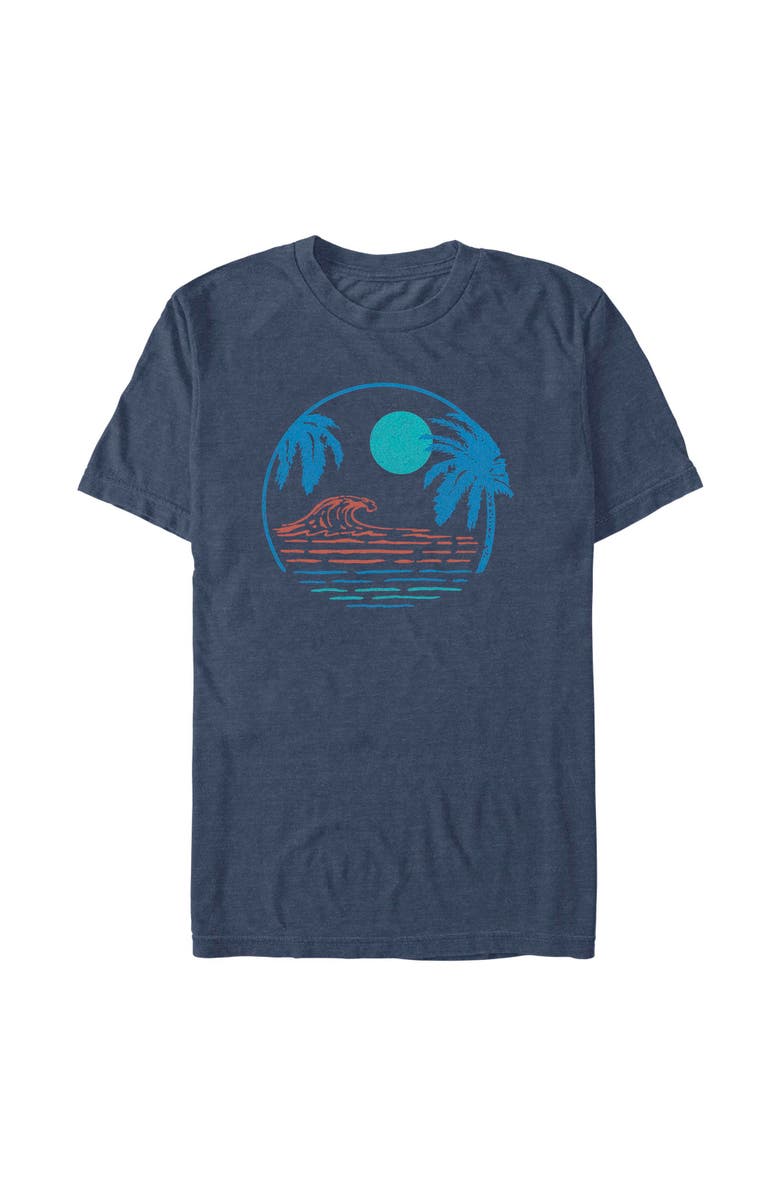 Lost Gods Men's Lost Gods Retro Wave Badge Graphic T-Shirt, Main, color, Navy Blue Heather