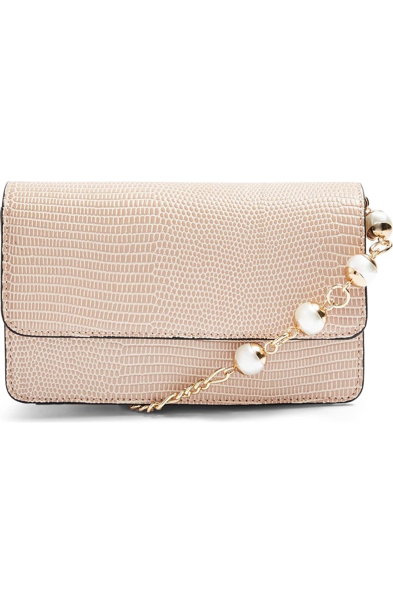 Topshop Peri Imitation Pearl Crossbody Bag, Main, color,