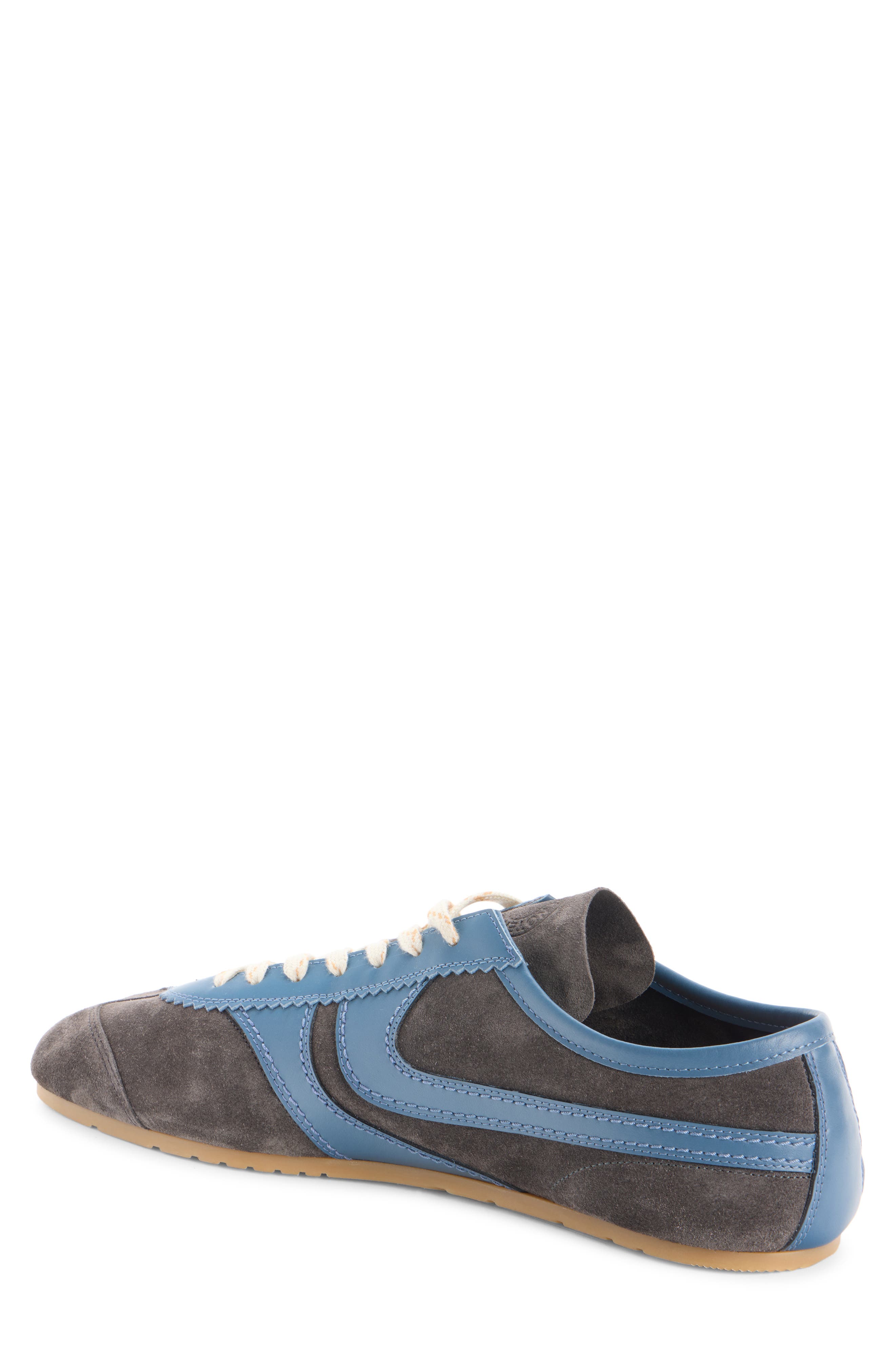 Dries Van Noten Suede Low Top Sneaker, Alternate, color, Steel 510
