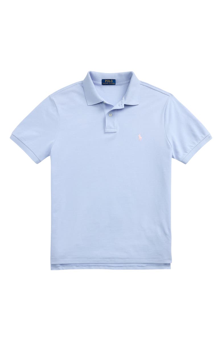 Polo Ralph Lauren Classic Fit Solid Blue Cotton Piqué Polo, Alternate, color,