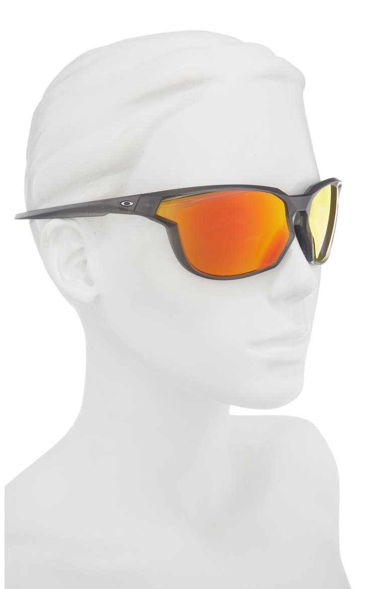 73mm Square Sunglasses, Alternate, color, MATTE GREY SMOKE PRIZM RUBY