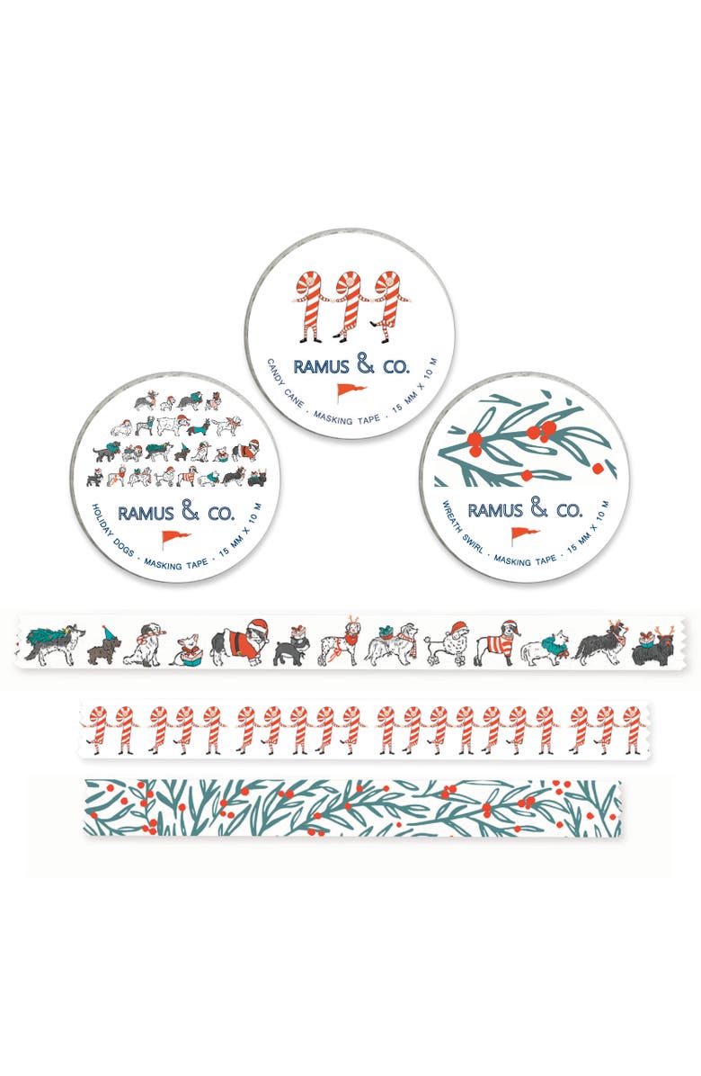Ramus & Co Holiday Masking Tape - 3ct Rolls, Assorted, Main, color, Multi-Pack