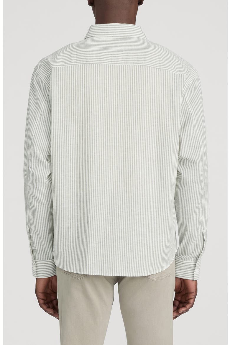 Stripe Button-Up Shirt, Alternate, color, KHAKI ECRU STRIPE
