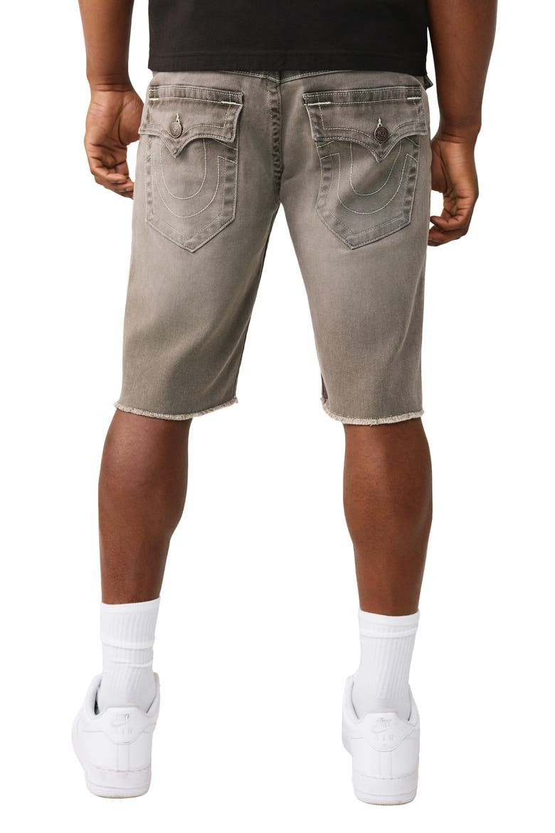 Ricky Frayed Straight Leg Denim Shorts, Alternate, color, PLANKTON GREY WASH