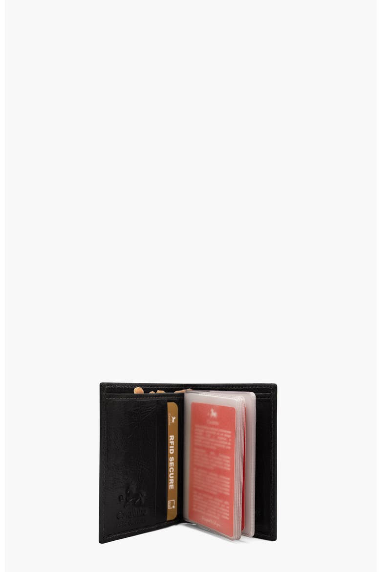 Gentleman Leather Card Holder Wallet 555, Alternate, color, Black