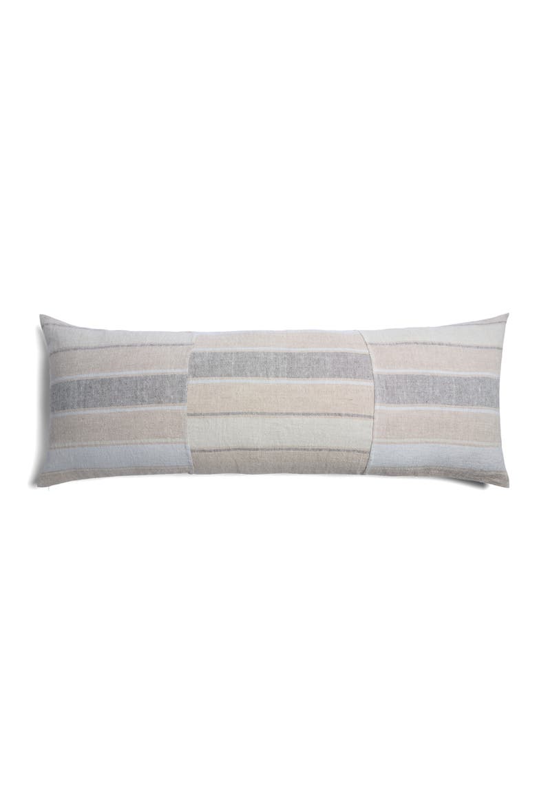 Heritage Linen Body Pillow Cover, Main, color, NATURAL STRIPE COOL