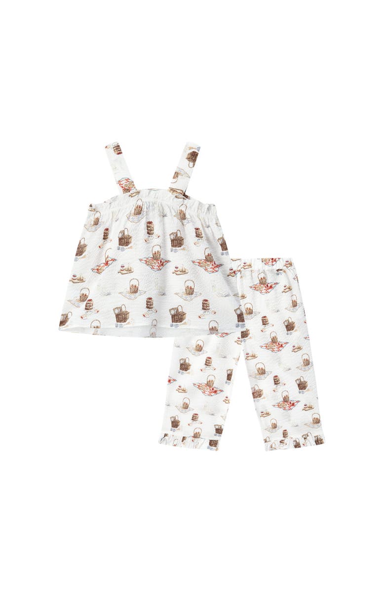 Milkbarn Ruffle Tank and Pant Set, Alternate, color, Picnic