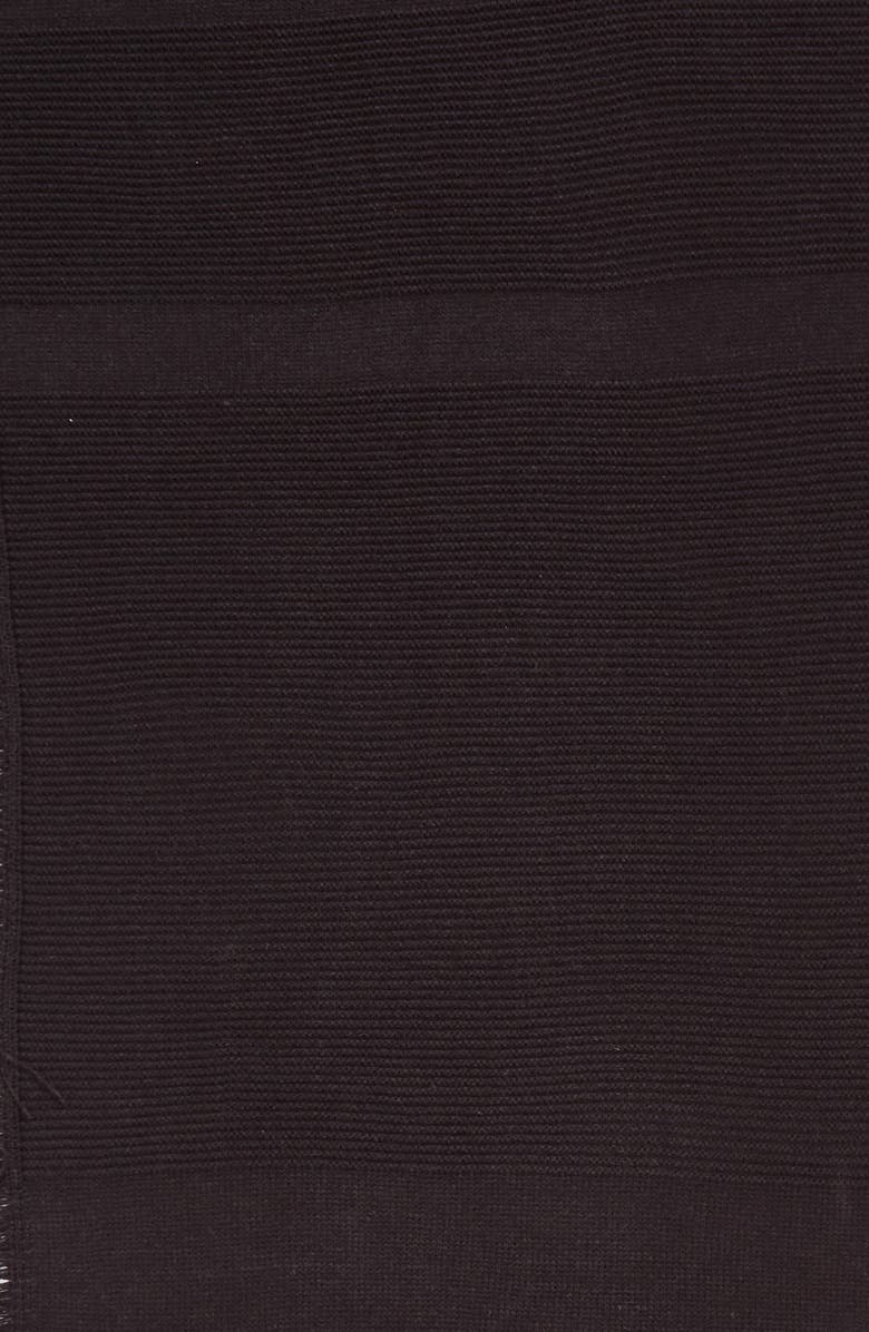 Rebecca Minkoff Garter Stripe Stitch Blanket Scarf, Alternate, color, 