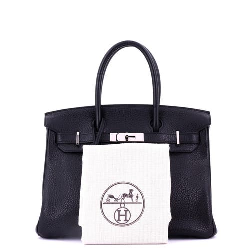 Pre-owned Hermes Hermes Birkin Handbag Black Togo With Palladium Hardware 30 In Black