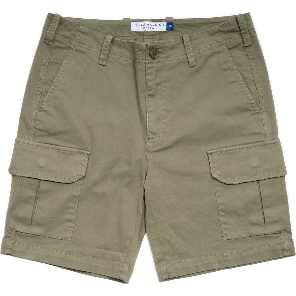 Peter Manning Cargo Shorts In Olive