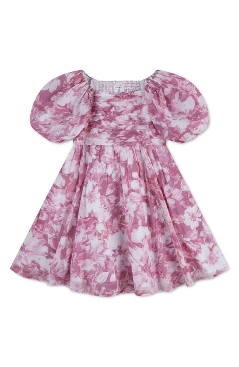 Kids' Cotton Puff Sleeve Cotton Voile Sundress (Little Kid & Big Kid)