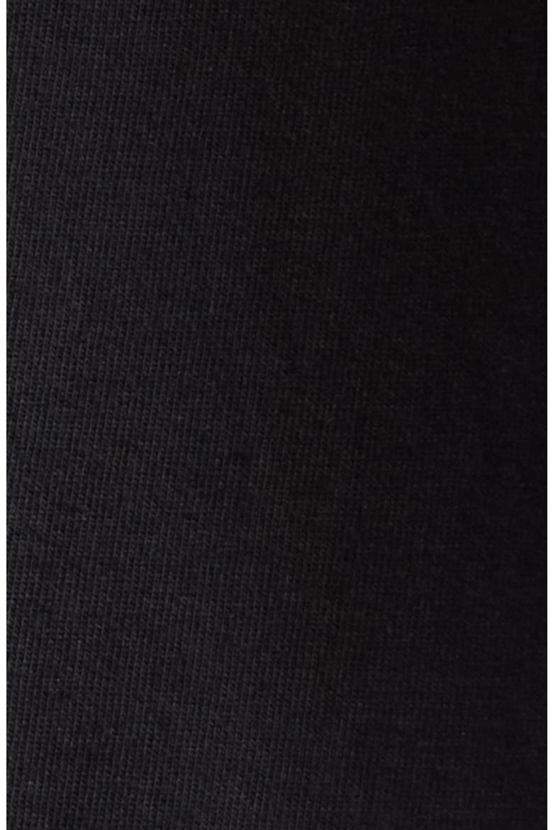 Oversize Satin & Cotton Jersey T-Shirt, Alternate, color, BLACK/ BLACK