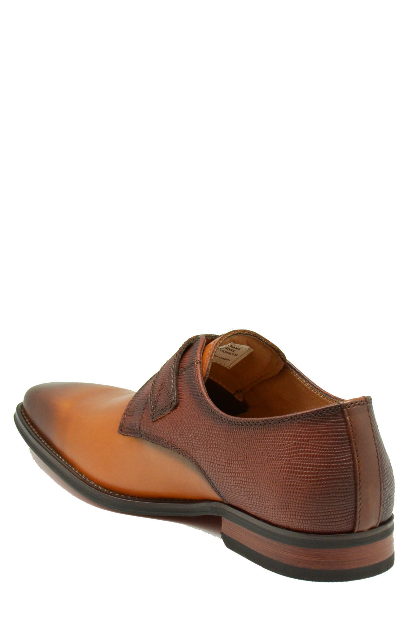 La Milano Albans Monk Shoe, Alternate, color, Tan Dark Brown