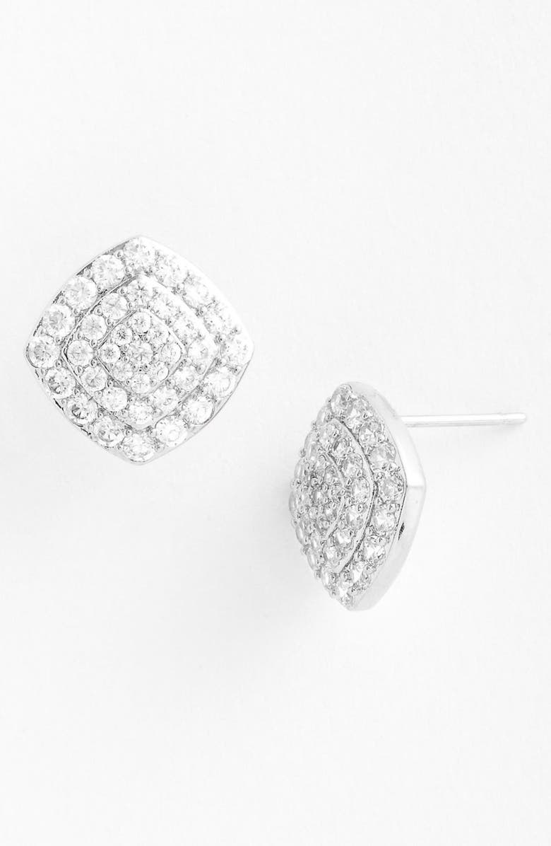 Nadri Square Stud Earrings, Alternate, color, 