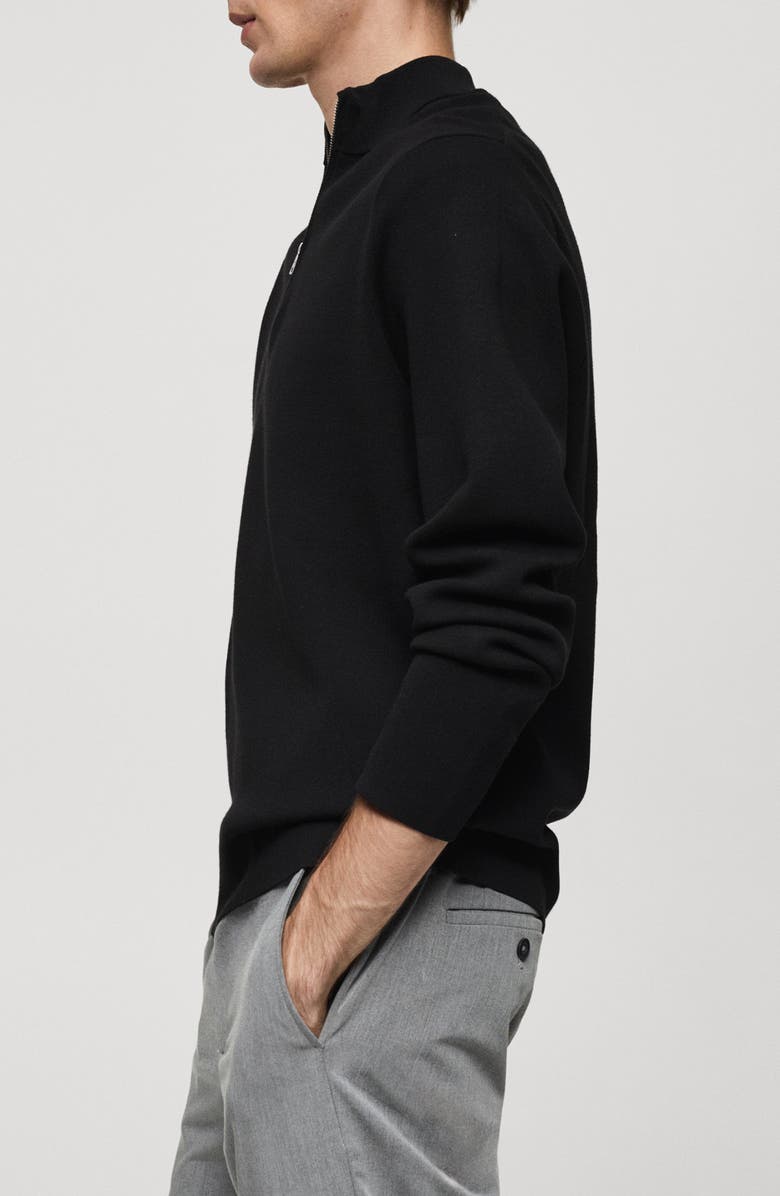 MANGO Quarter Zip Sweater, Alternate, color,