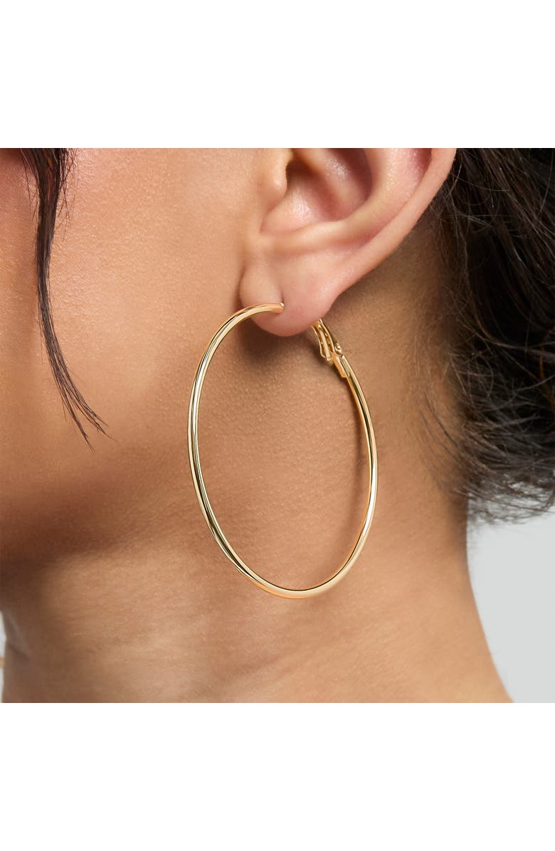 Jessica Simpson 3-Piece Hoop and Chain Hoop Earring Set in Gold-Tone, Alternate, color, Gold