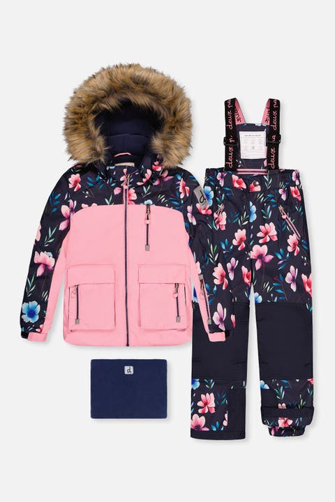 Play Floral Jacket & Reinforced Pants Two Piece Snowsuit
