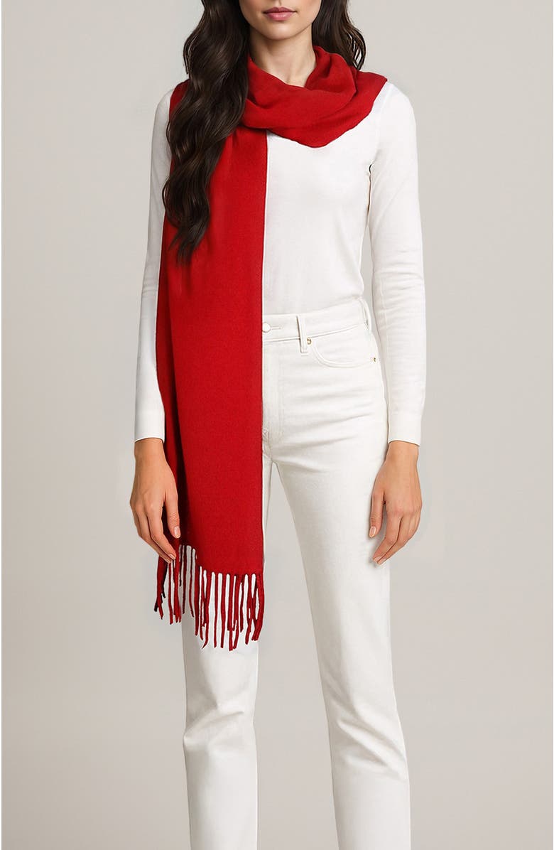 Portolano Cashmere wrap with fringes, Main, color, 