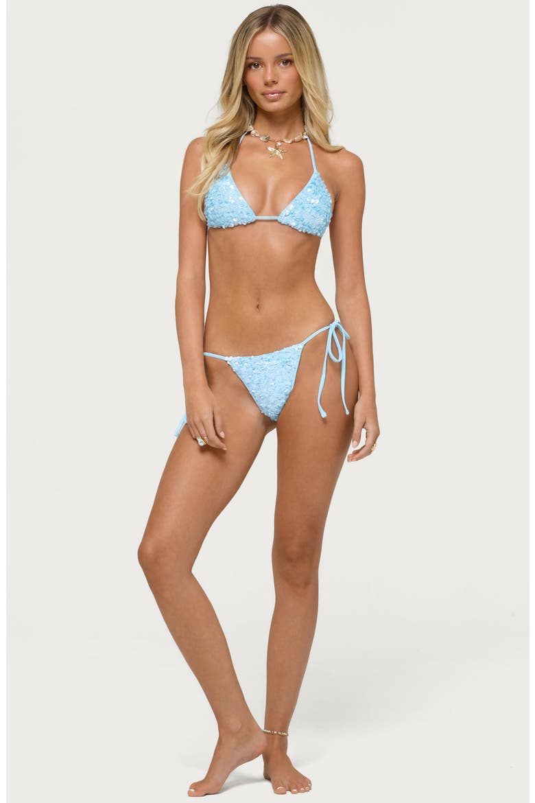 Grace Sequin Bikini Top, Alternate, color, BLUE