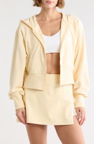 Z by Zella Relay French Terry Crop Full Zip Hoodie
