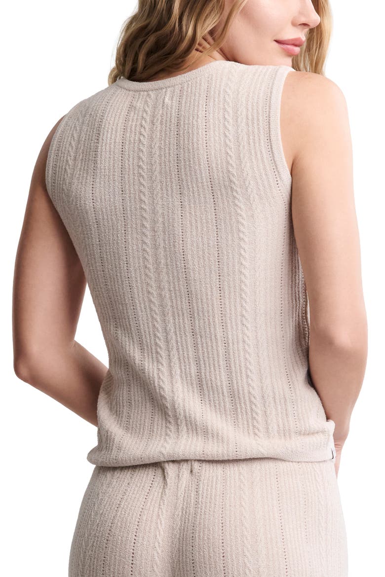 CozyChic™ Cable Knit Tank, Alternate, color, STONE