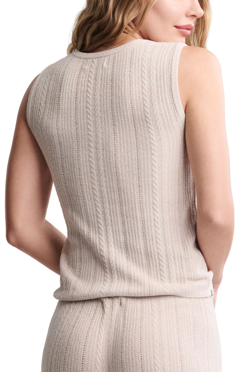 Barefoot Dreams<sup>®</sup> CozyChic<sup>™</sup> Cable Knit Tank, Alternate, color, Stone