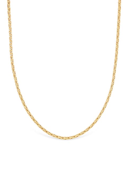 14K Gold Disc Link Chain Necklace