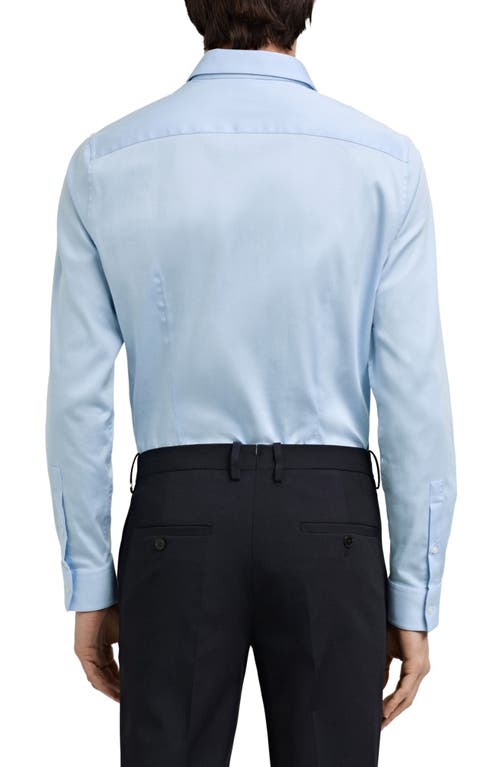 Mango Slim Fit Stretch Poplin Button-up Shirt In Sky Blue