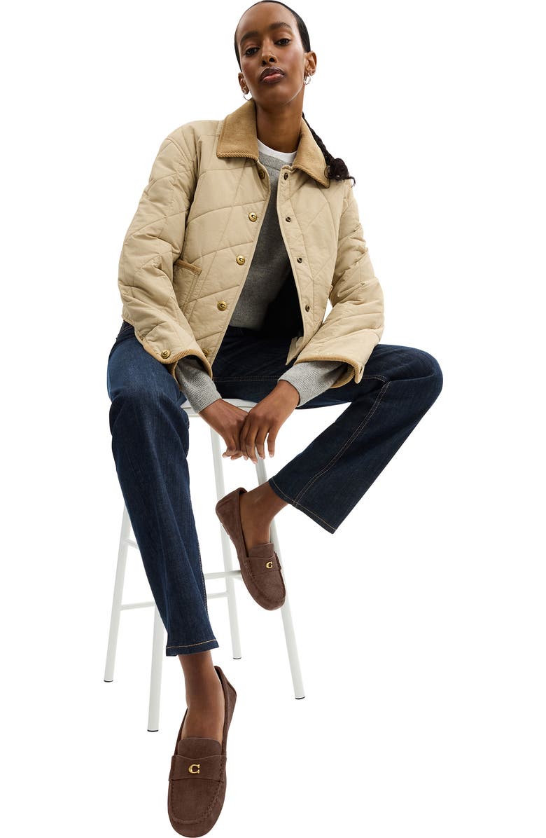 COACH Sculpted C Driving Loafer, Alternate, color, Maple