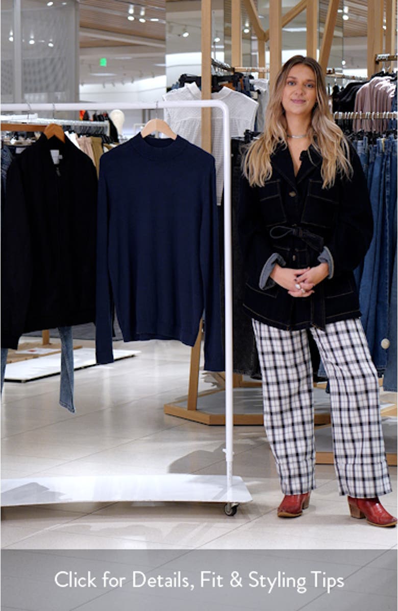 Solid Mock Neck Sweater, sales video thumbnail