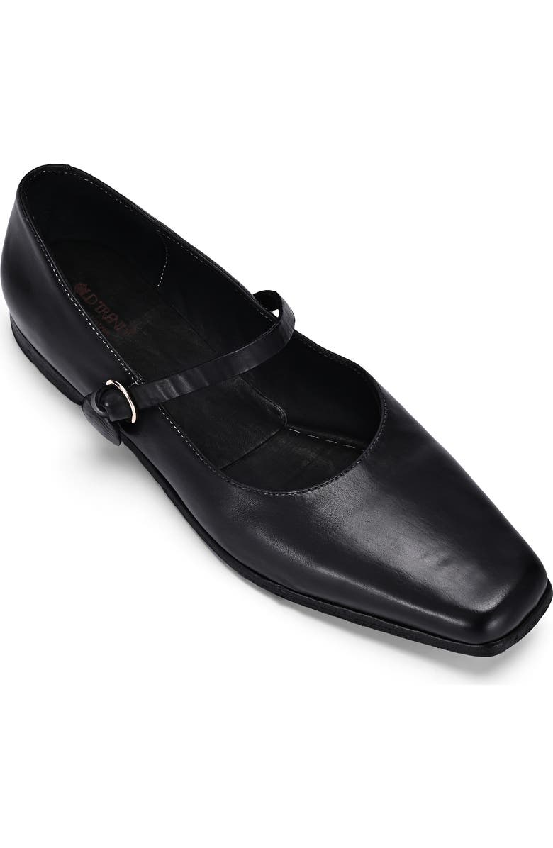 OLD TREND Classic Genuine Leather Polished Vintage Mary Jane Flat, Main, color, Black