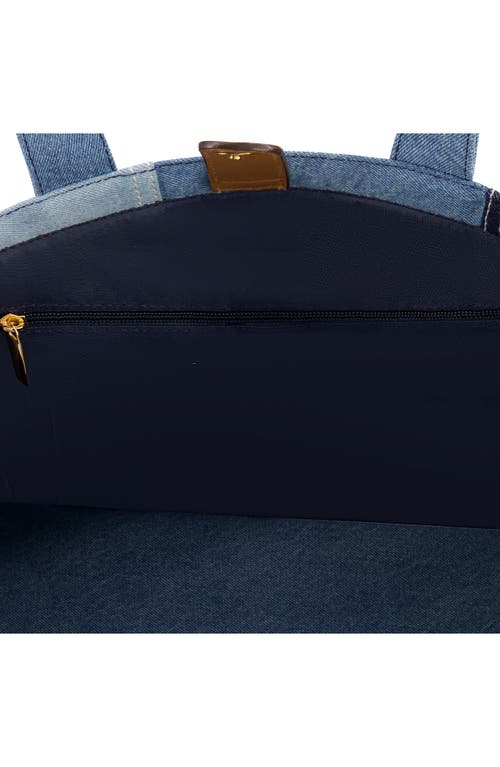 USPA ACCESSORIES C & C CALIFORNIA MEDIUM DENIM TOTE BAG