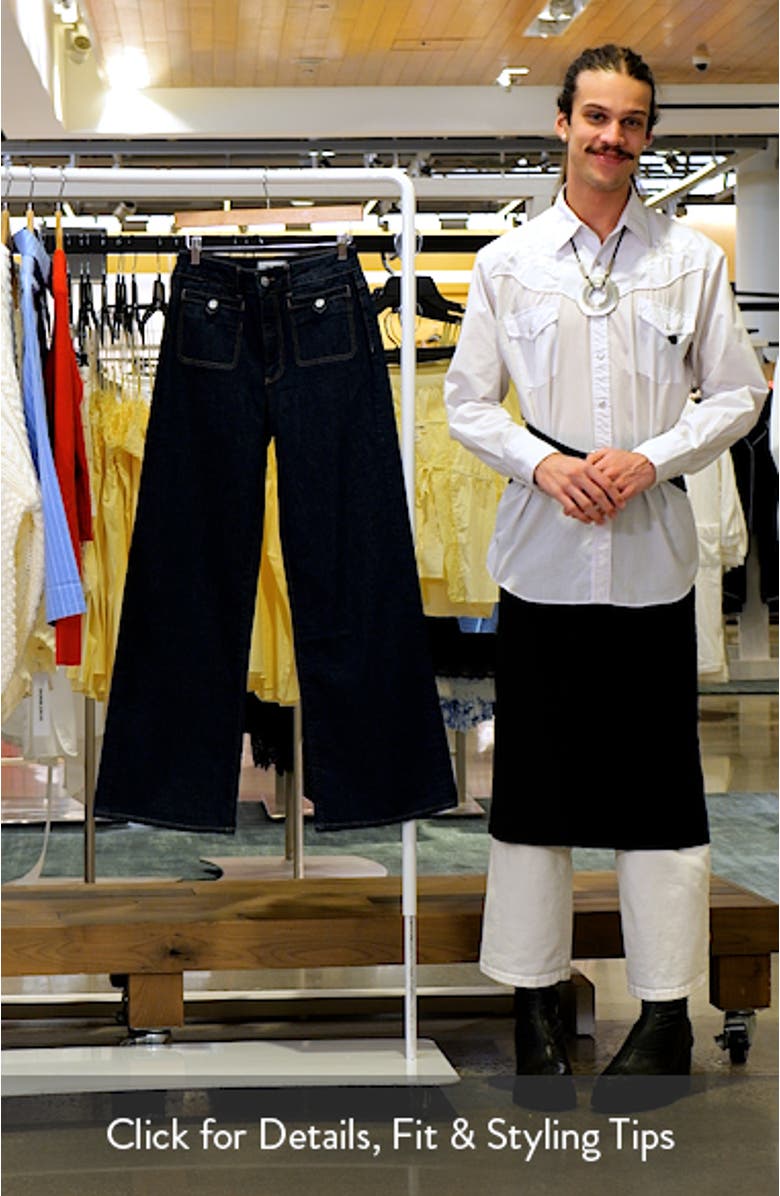 Anessa Button Pocket High Waist Wide Leg Jeans, sales video thumbnail