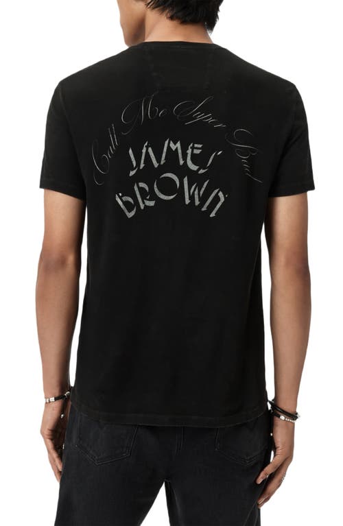 John Varvatos James Brown Organic Cotton Graphic T-shirt In Black