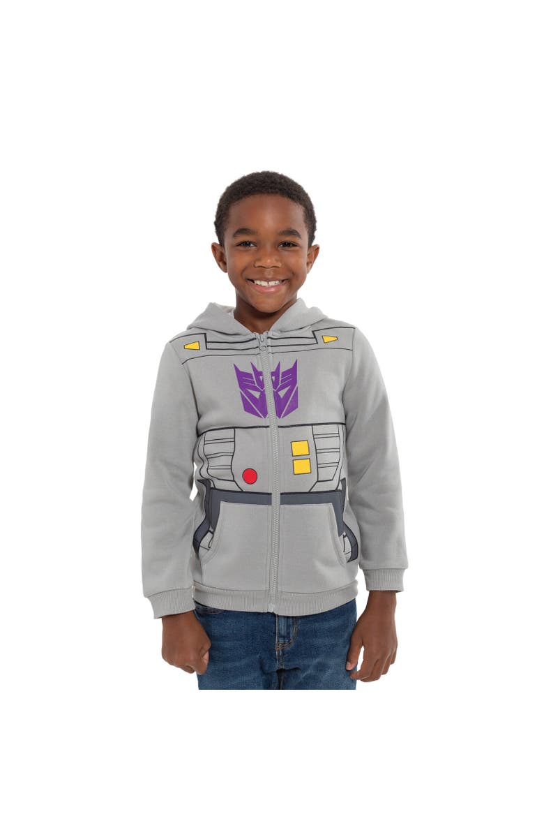 Transformers Megatron Cosplay Zip-Up Hoodie, Alternate, color, Gray