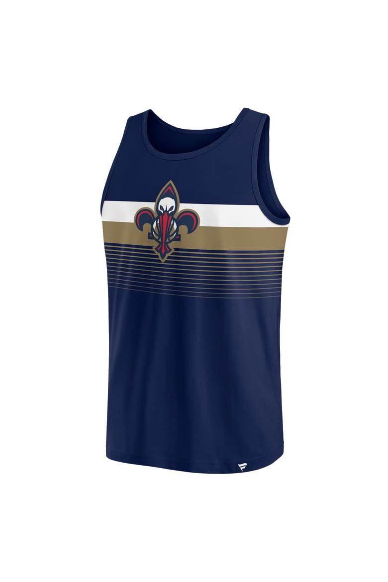 Men's Fanatics Branded Navy New Orleans Pelicans Wild Game Tank Top, Alternate, color, Navy