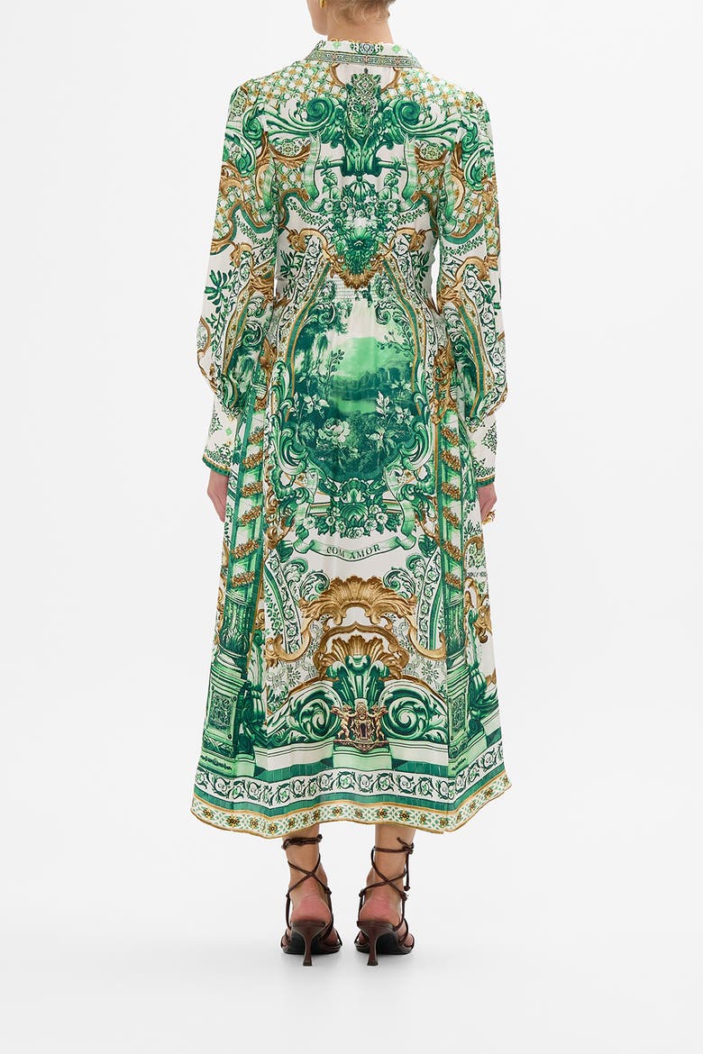 Waist Tie Shirt Dress Corridor Of Calm, Alternate, color, Corridor Of Calm