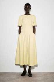 COS Waisted Cotton Midi Dress