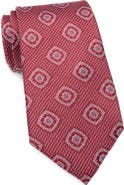 Duchamp Medallion Jacquard Silk Tie