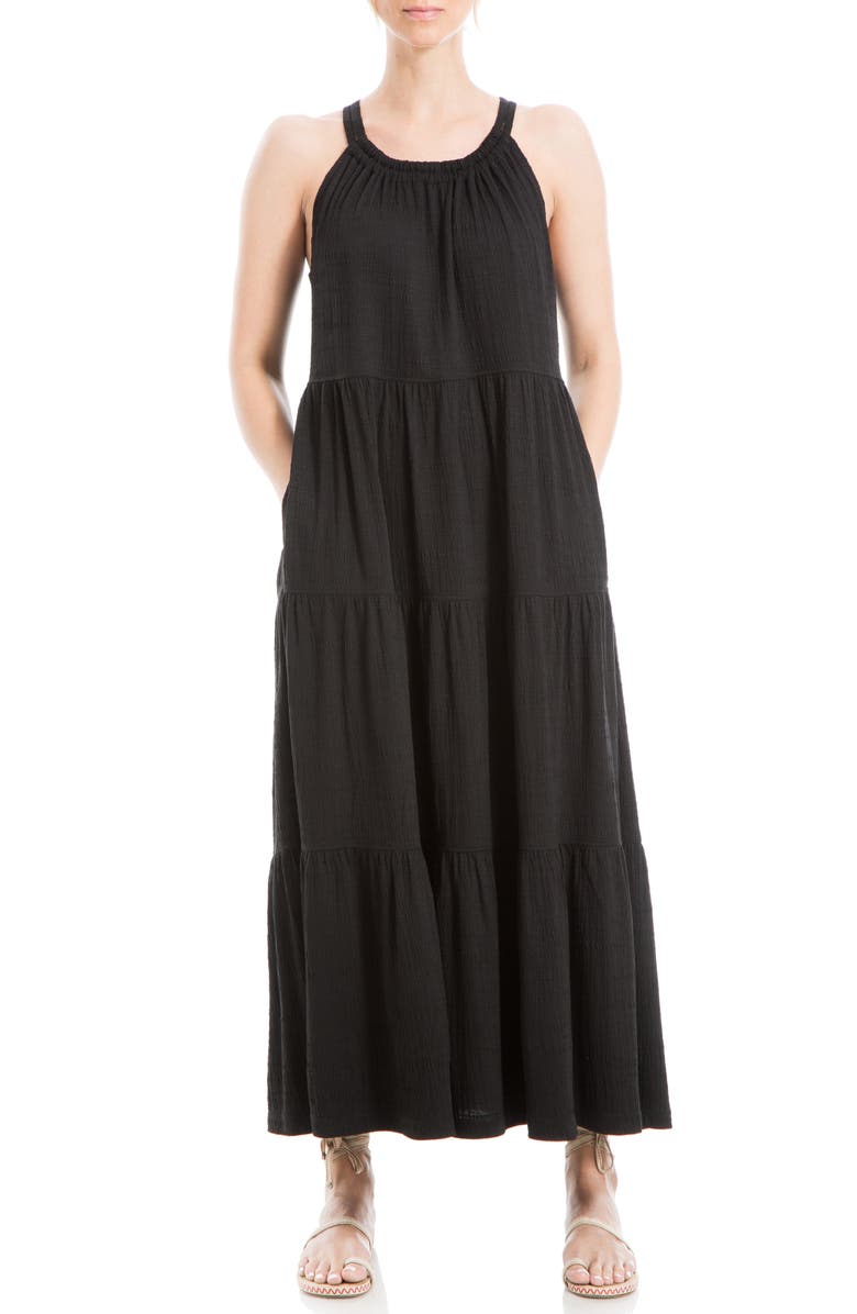 MAX STUDIO Sleeveless Tiered Maxi Dress, Main, color,